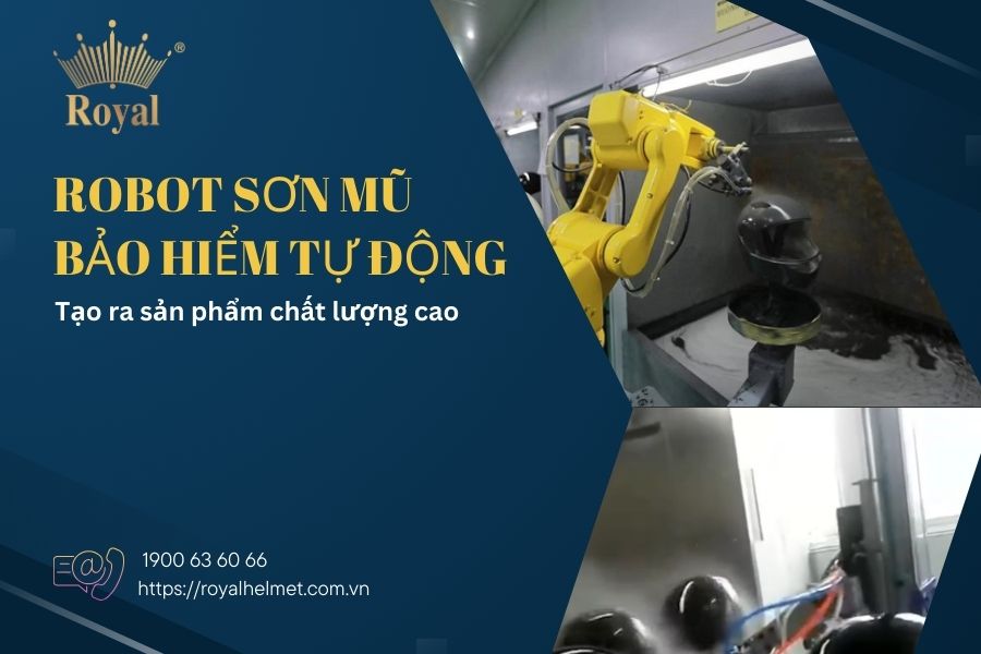 Robot sơn mũ bảo hiểm tự động tạo ra sản phẩm chất lượng cao