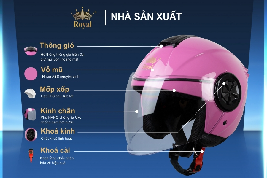 Cấu tạo chi tiết Royal M787 hồng bóng