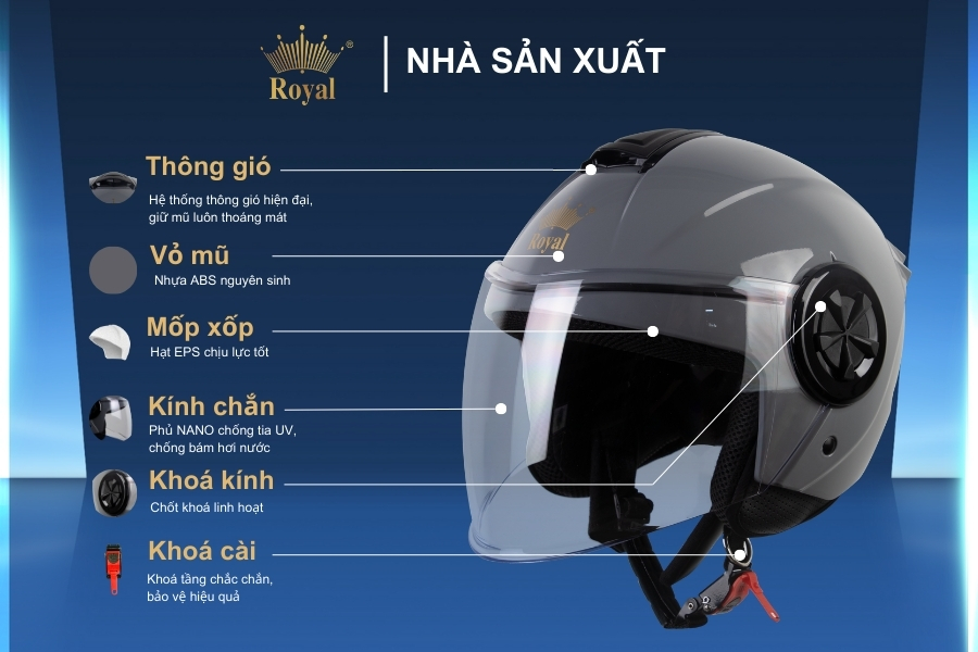 Cấu tạo chi tiết Royal M787 xám xi măng