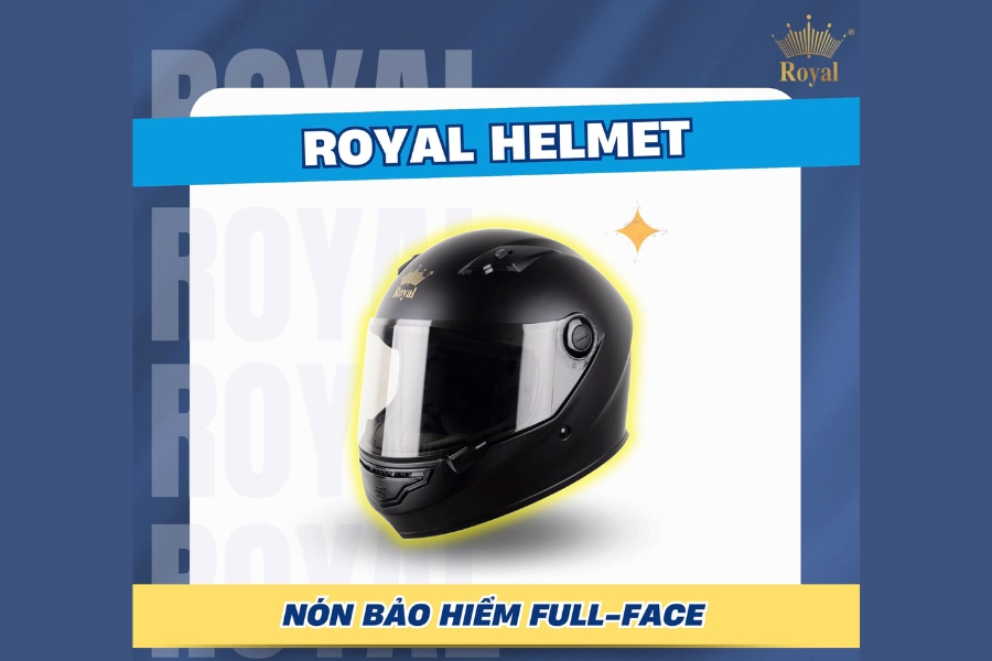 Mũ bảo hiểm fullface thời thượng Royal Helmet