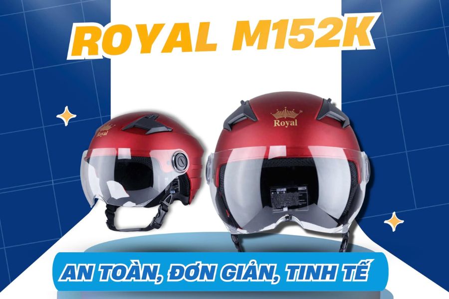 Mũ bảo hiểm nửa đầu Royal là dòng sản phẩm lý tưởng vừa phong cách lại vừa chất lượng