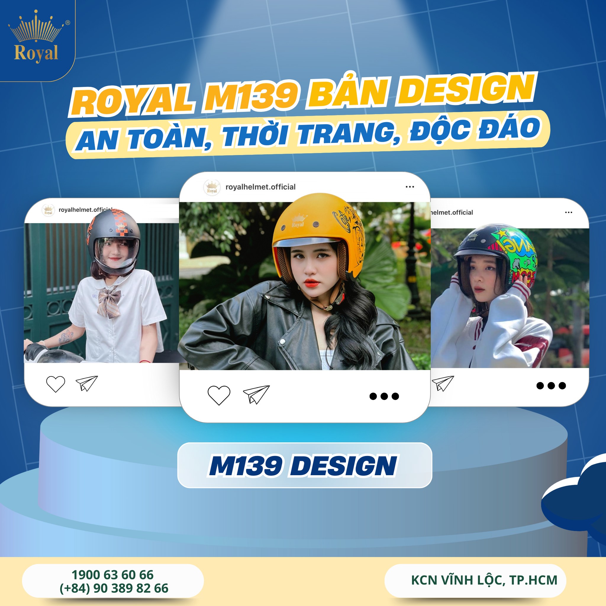 Royal M139 bản design - an toàn, thời trang, độc đáo
