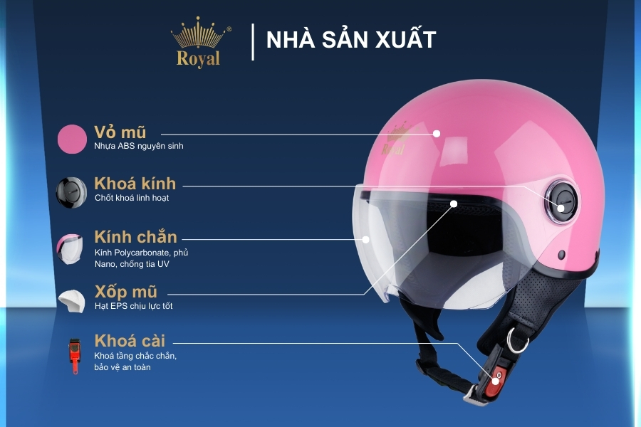 Cấu tạo chi tiết Royal M125K hồng phấn