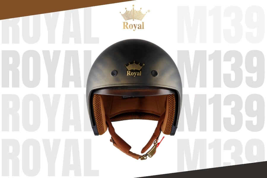 Royal M139 đồng xước mở sở hữu thiết kế mũ 3/4 hiện đại, màu sắc mới cùng thiết kế kính âm đột phá.