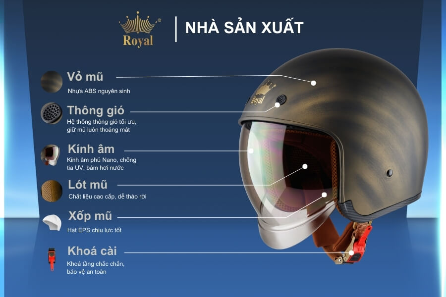 Cấu tạo chi tiết Royal M139 đồng xước mờ