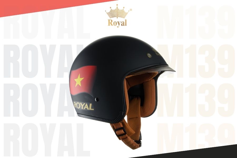 Royal M139 tem Việt Nam - Mũ bảo hiểm chất lượng có thiết kế tem Việt Nam.