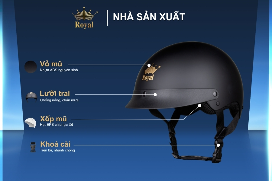 Cấu tạo chi tiết Royal M162 đen mờ