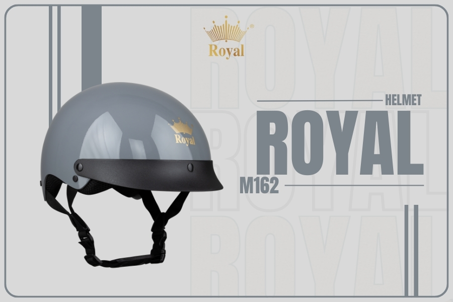 Royal M162 màu xám xi măng là lựa chọn dành cho những ai đang muốn sở hữu nón bảo hiểm nửa đầu có màu sắc mới lạ.