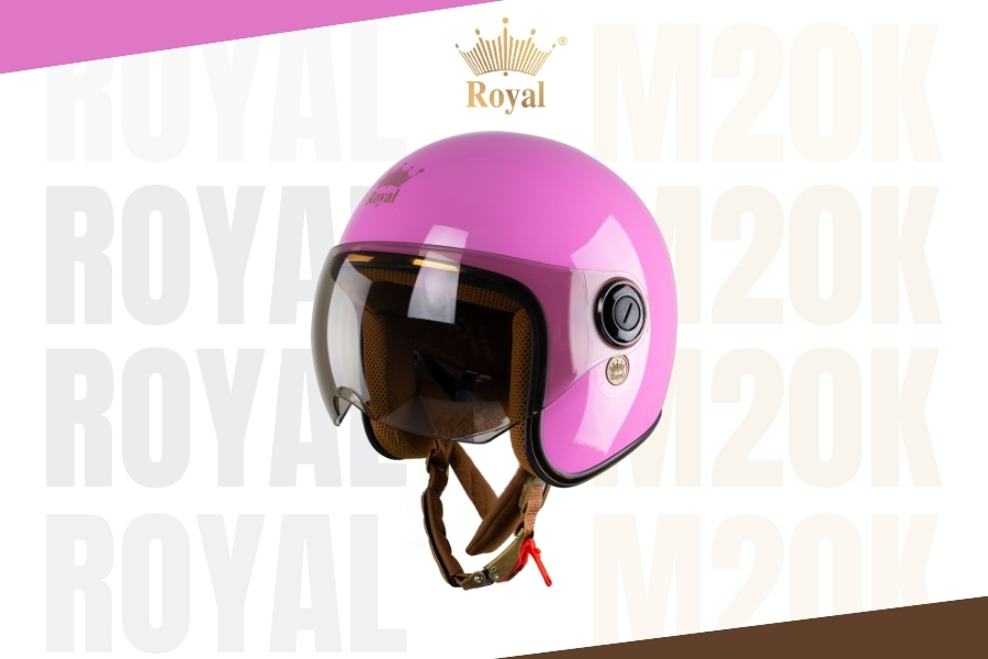 Nón bảo hiểm Royal M20K hồng bóng là sản phẩm nón 3/4 đầu đến từ thương hiệu Royal Helmet, được sản xuất theo tiêu chuẩn QCVN đảm bảo an toàn cho người sử dụng.