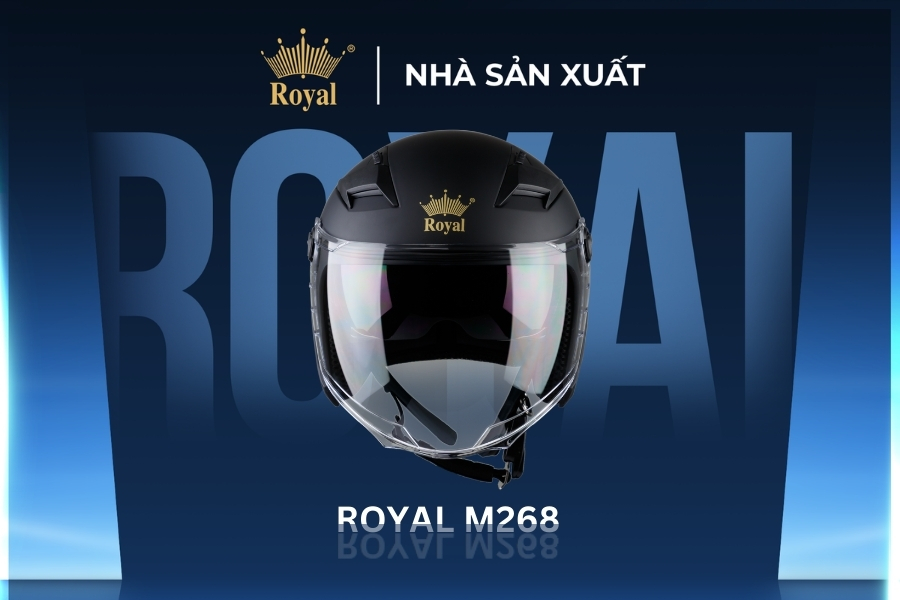 Royal M268 đen mờ với màu đen được sơn nhám, là lựa chọn hoàn hảo cho những ai đang tìm mua sản phẩm mũ bảo hiểm chất lượng và sang trọng.