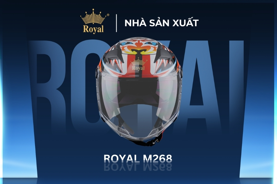 Nón Royal M268 tem Fullion là sản phẩm có thiết kế tem riêng, kiểu dáng nón 3/4 giúp người sử dụng thể hiện được cá tính riêng.