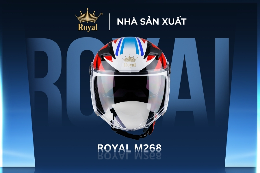 Nón Royal M268 tem Kasma là sản phẩm có tem dán thiết kế riêng, mang đến lựa chọn đầy cá tính cho người đang muốn mua mũ bảo hiểm 3/4 chất lượng.