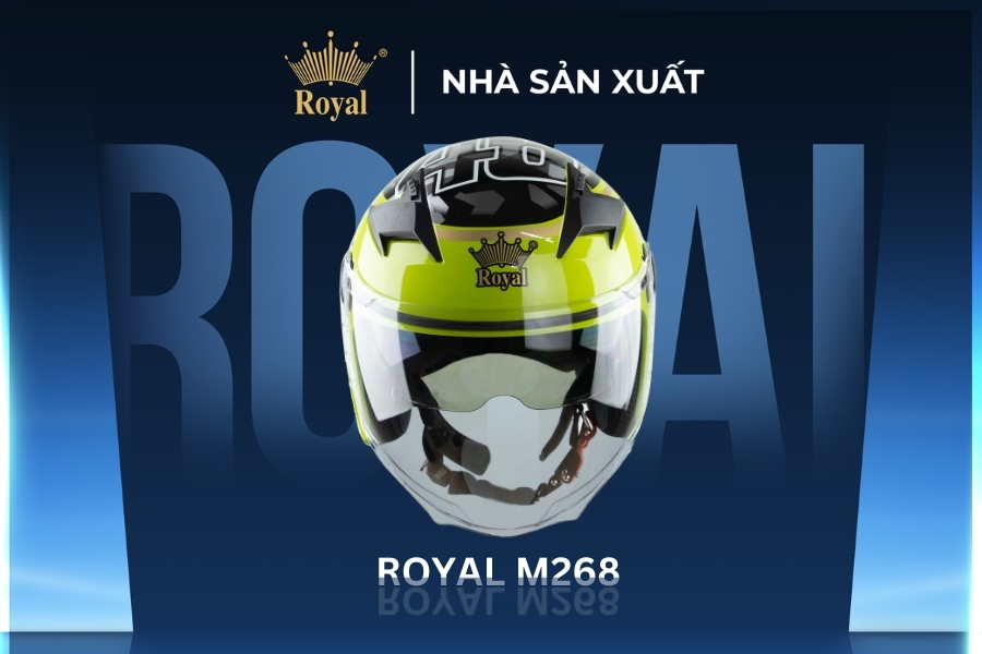 Royal M268 tem V4 lá bóng là mẫu nón có màu sắc nổi bật, thiết kế thể hiện cá tính - là lựa chọn lý tưởng cho những ai đang muốn sở hữu mũ bảo hiểm 3/4.