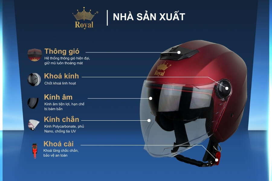 Cấu tạo chi tiết Royal M68 đỏ đô