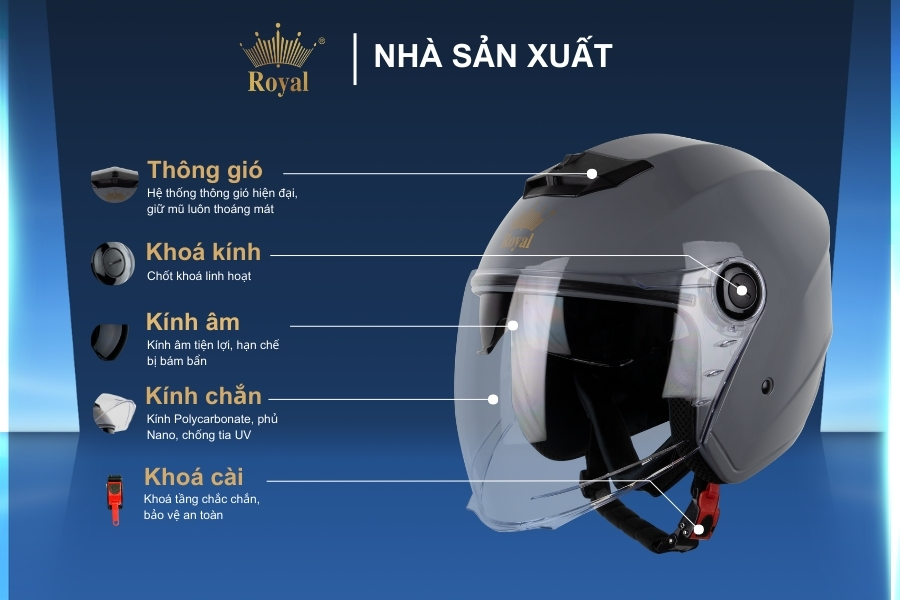 Cấu tạo chi tiết Royal M68 xám xi măng