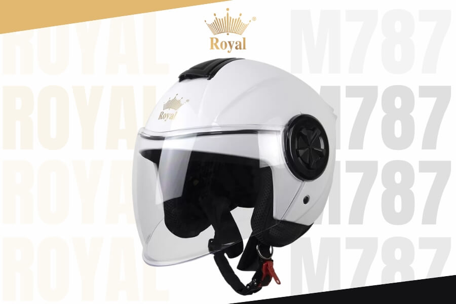 Nón bảo hiểm Royal M787 hồng bóng sở hữu thiết kế hiện đại cùng màu trắng nổi bật, dễ dàng cho bạn có thể phối với nhiều phong cách khác nhau.