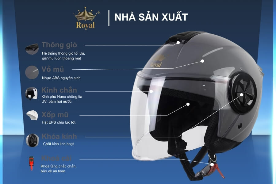 Cấu tạo chi tiết Royal M787 xám xi măng