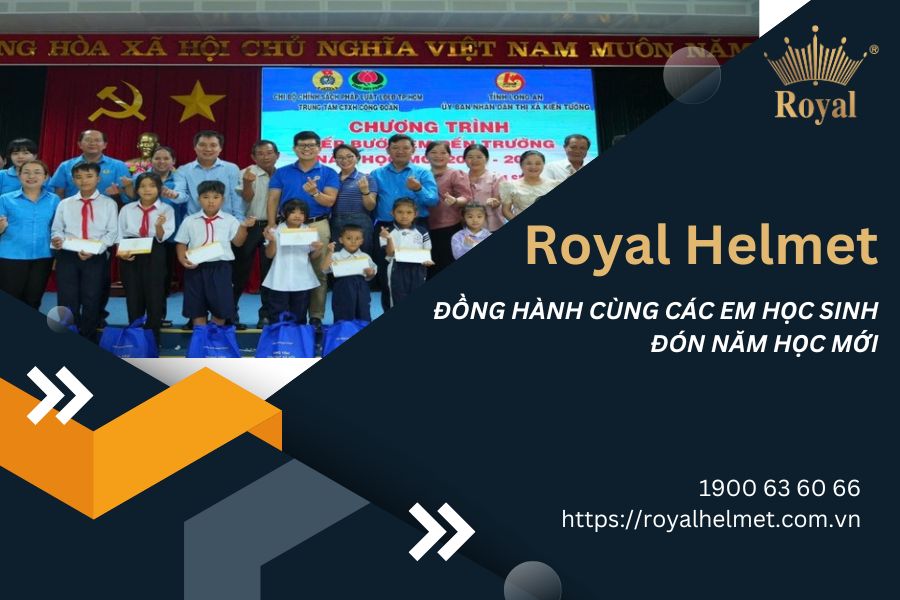 Royal Helmet đồng hành cùng các em học sinh đón năm học mới