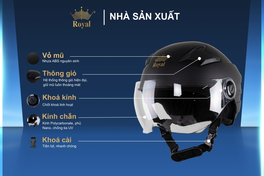 Cấu tạo chi tiết Royal M152K đen mờ