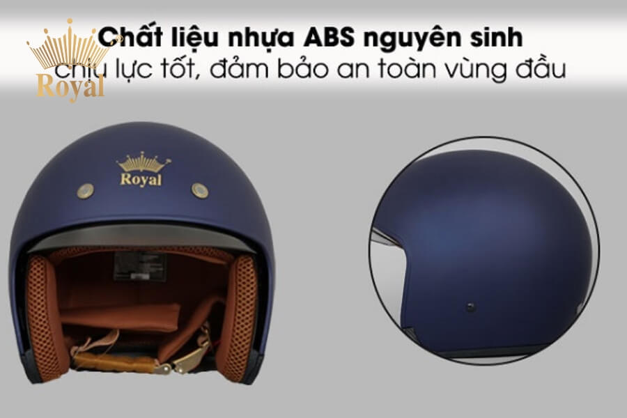 Mũ bảo hiểm đạt chuẩn có vỏ mũ được sản xuất bằng chất liệu nhựa ABS.