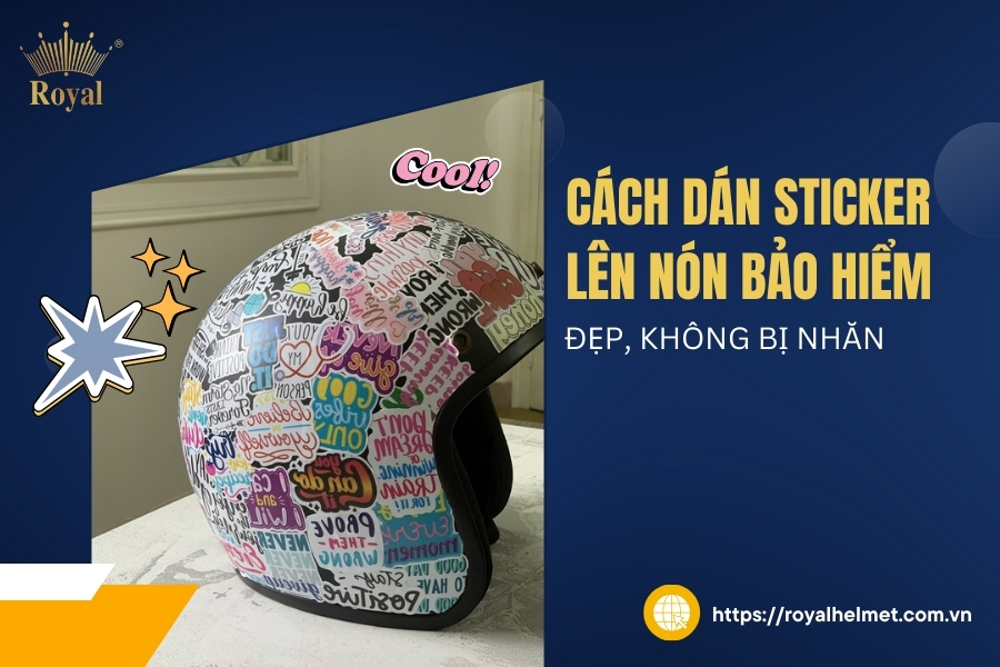 Cách dán sticker lên nón bảo hiểm