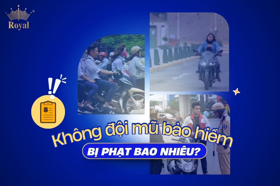 Không đội mũ bảo hiểm bị phạt bao nhiêu?