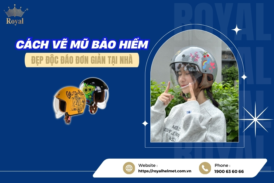 Cách vẽ mũ bảo hiểm đẹp độc đáo đơn giản tại nhà