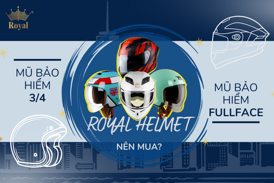 Nên mua mũ 3/4 hay fullface để đảm bảo an toàn khi lái xe?