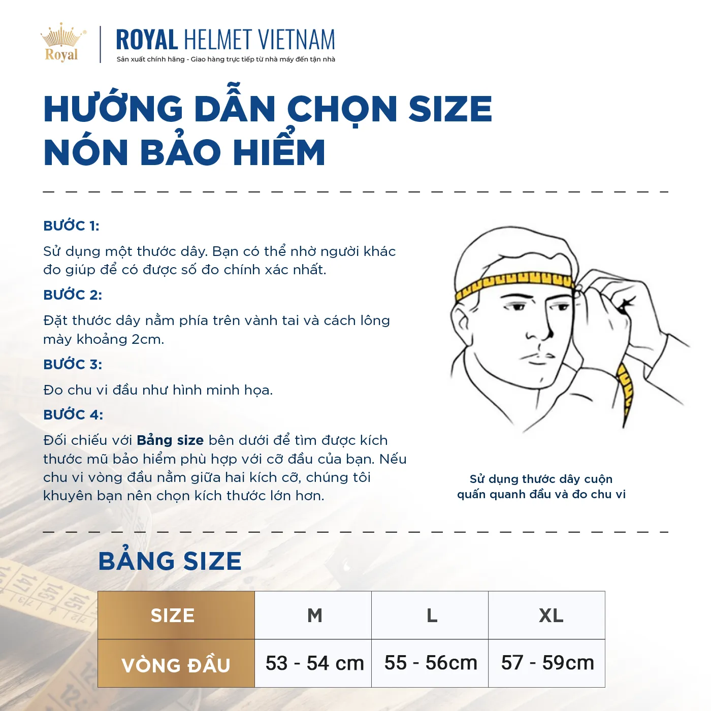 Bảng size M103