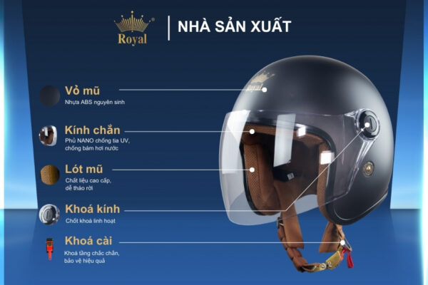 Cấu tạo chi tiết nón Royal OL20K