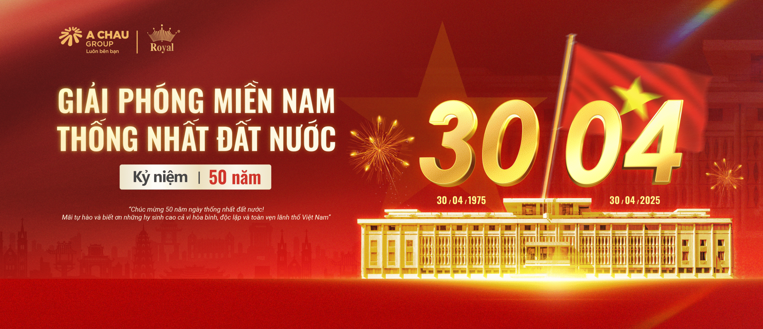 Nhiệt liệt chào mừng 50 năm Ngày Giải phóng miền Nam, thống nhất đất nước (30/4/1975 - 30/4/2025)!