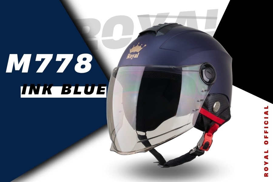 Mũ bảo hiểm 1/2 Royal M778 với ốp tai da độc đáo, mang chất riêng