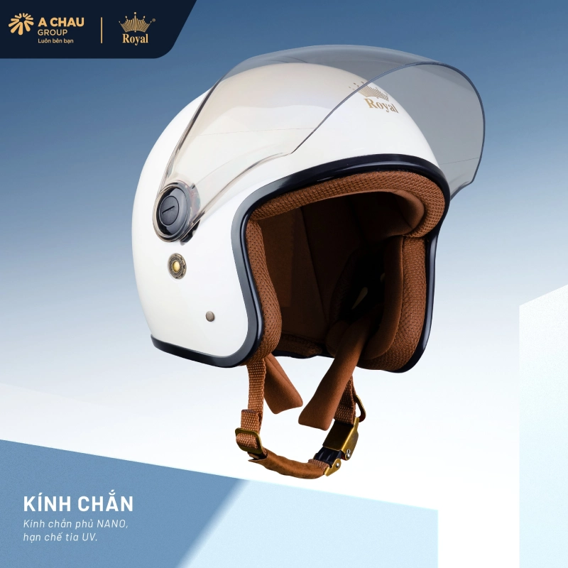 Cam kết nón 3/4 có kính nhà Royal