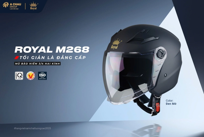 Nón 3/4 có 2 kính