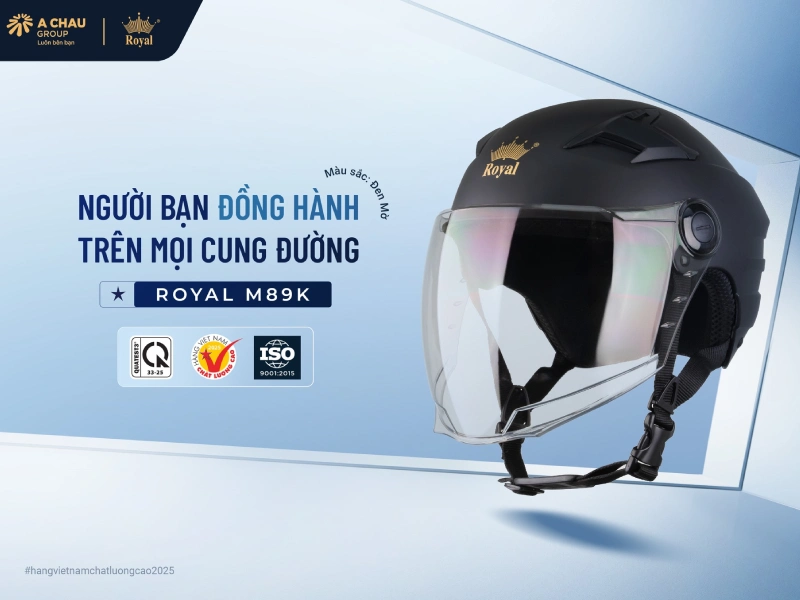 Mũ bảo hiểm nửa đầu nữ Royal M89K