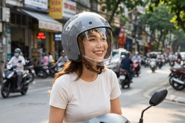 nón bảo hiểm có kính che mặt