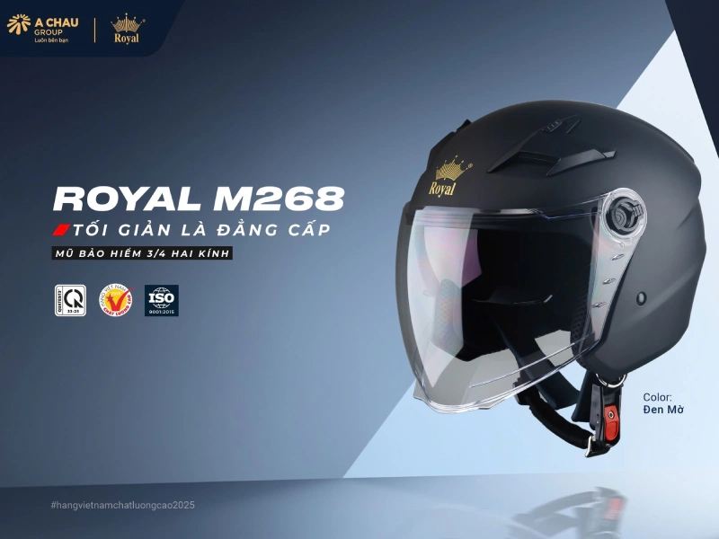 Mũ bảo hiểm nam chính hãng Royal M268