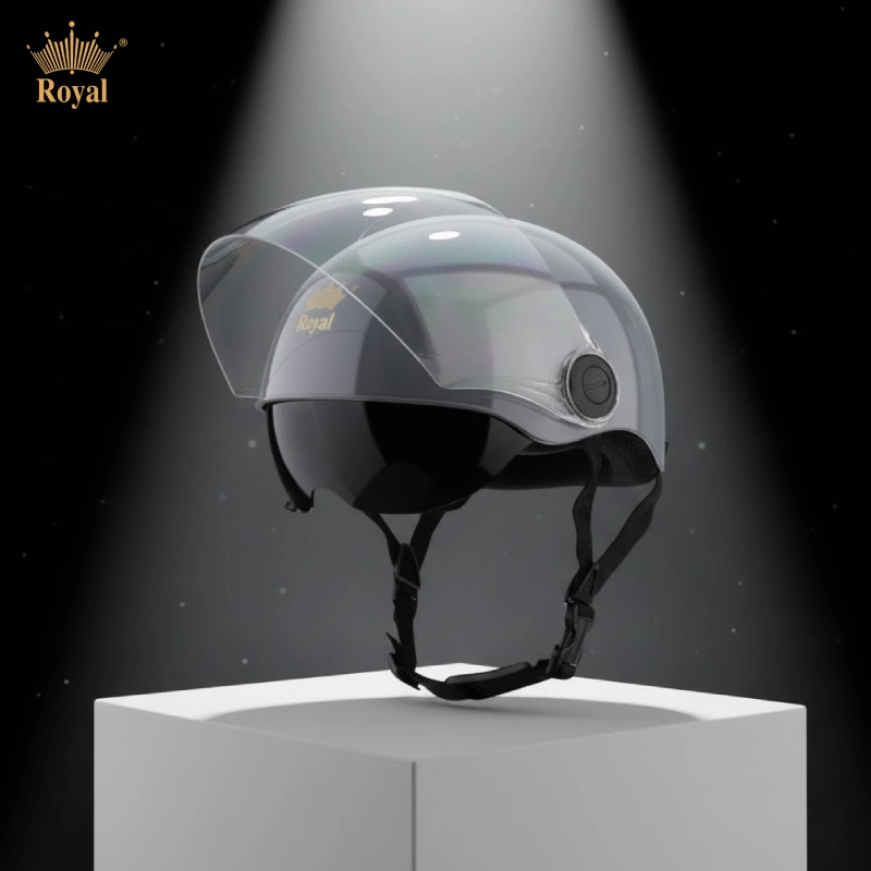 Mũ bảo hiểm nủa đầu có kính Royal M579K