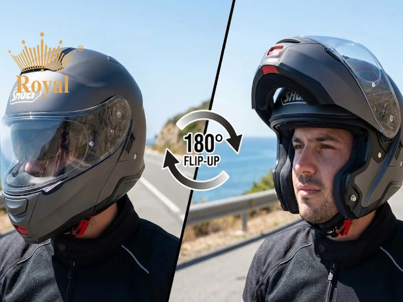 Nón bảo hiểm lật hàm 180 độ là gì?