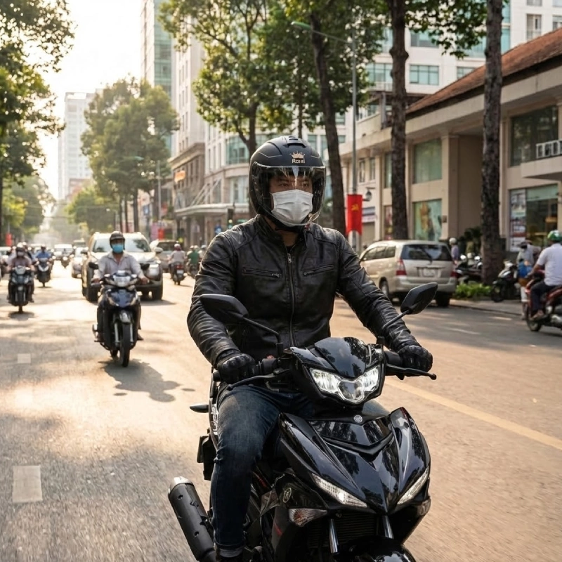 Mũ bảo hiểm che mặt m77k