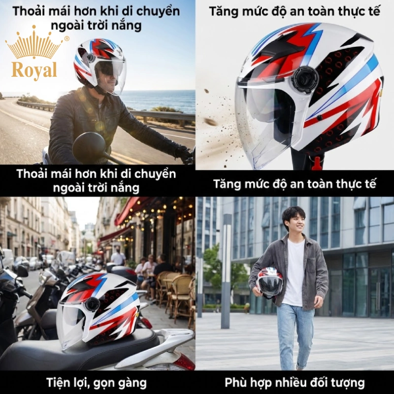 Vì sao mũ bảo hiểm kính râm được nhiều người ưa chuộng