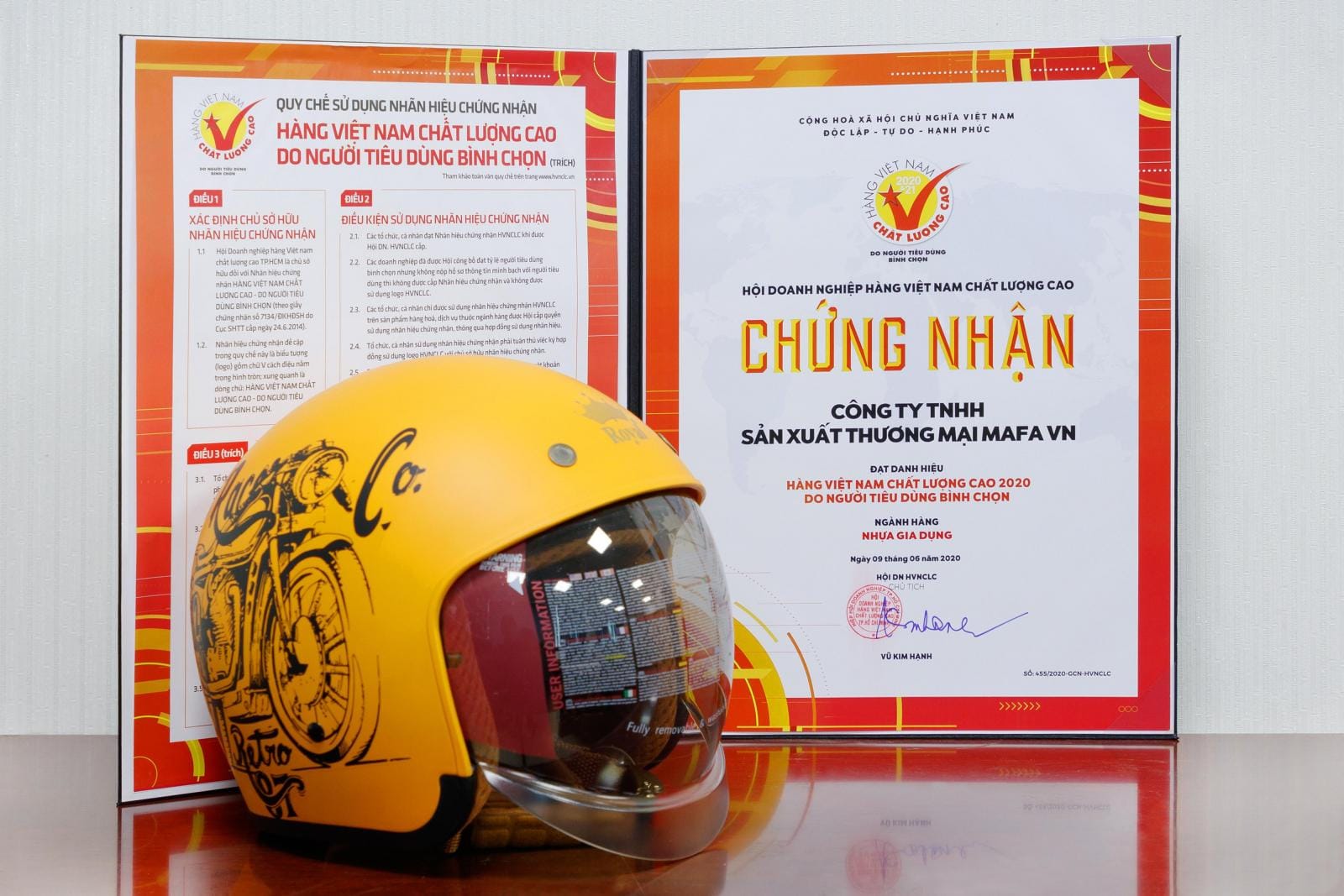 Công ty TNHH SX TM MAFA VN đạt danh hiệu HVNCLC 2020
