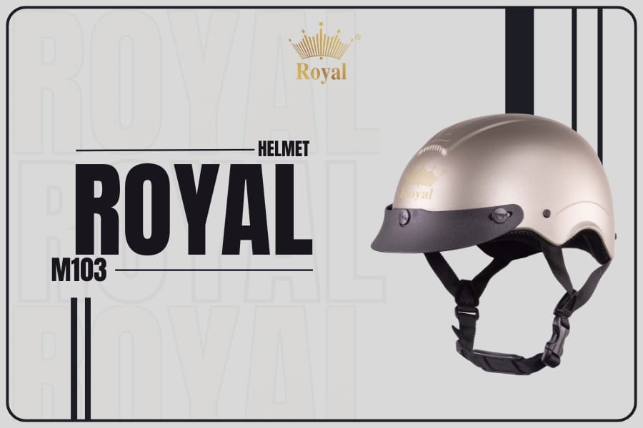 Nón bảo hiểm Royal M103 xám chuột mờ - Mũ 1/2 đầu được sản xuất theo chất lượng QCVN, đảm bảo an toàn cho người sử dụng.
