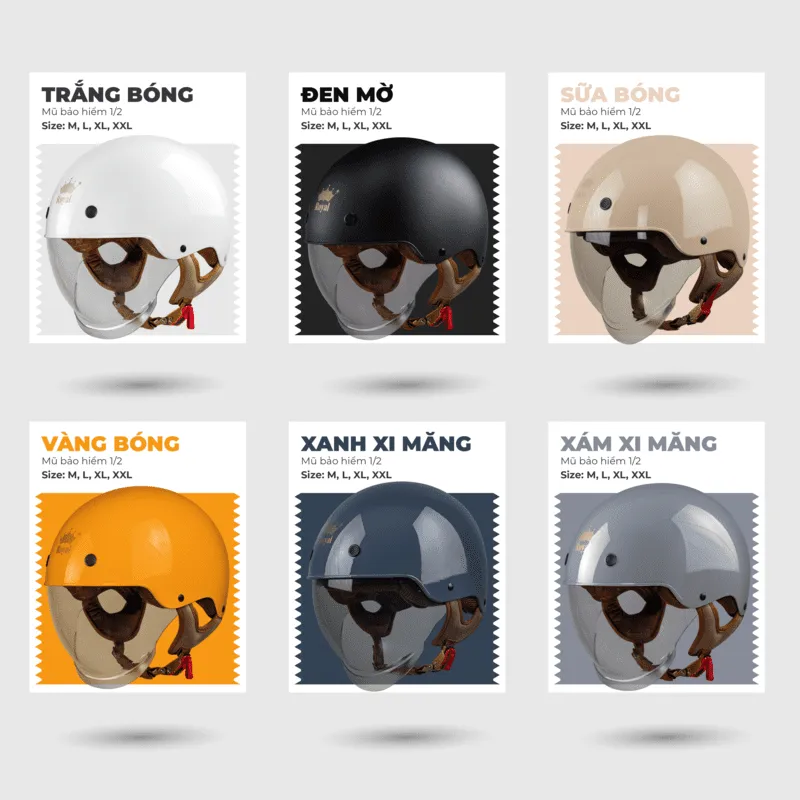 Bảng màu nón bảo hiểm Royal M239