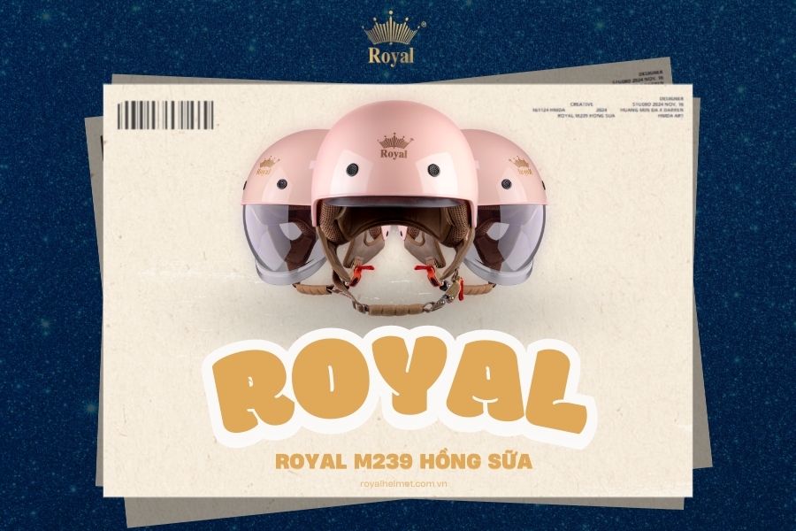 Mũ bảo hiểm màu hồng sữa hot nhất hiện nay