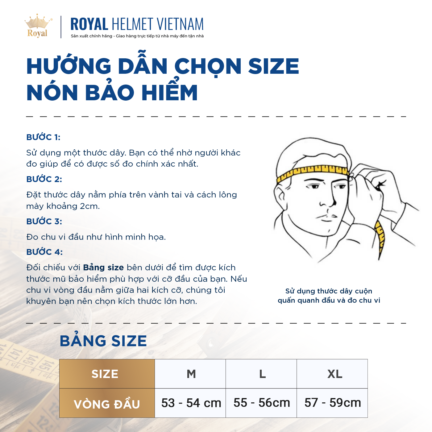BẢNG ĐO SIZE