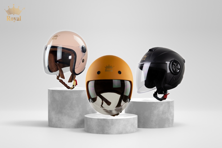 Đa dạng sự lựa chọn mũ 3/4 có kính chống tia UV tại Royal Helmet
