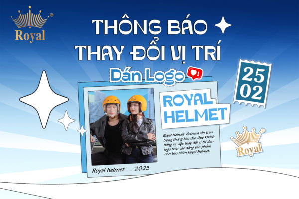 Thay đổi vị trí dán tem logo trên mũ Royal Helmet