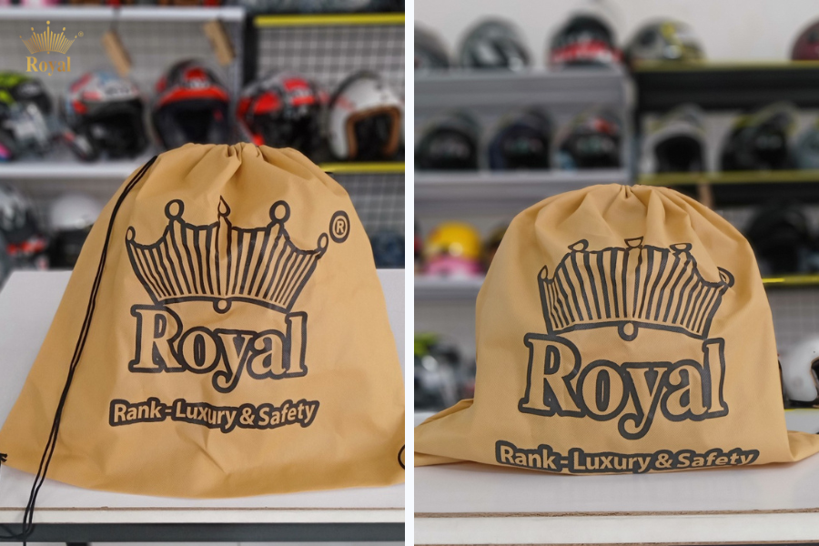 Balo túi vải không dệt Royal có dây rút đựng nón bảo hiểm