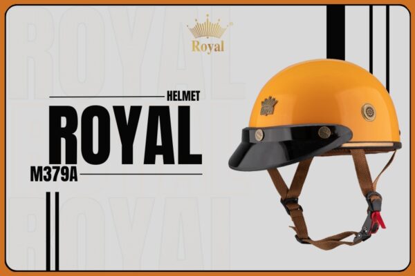 Mũ bảo hiểm nữa đầu Royal M379A phiên bản không có ốp tai, gọn nhẹ.